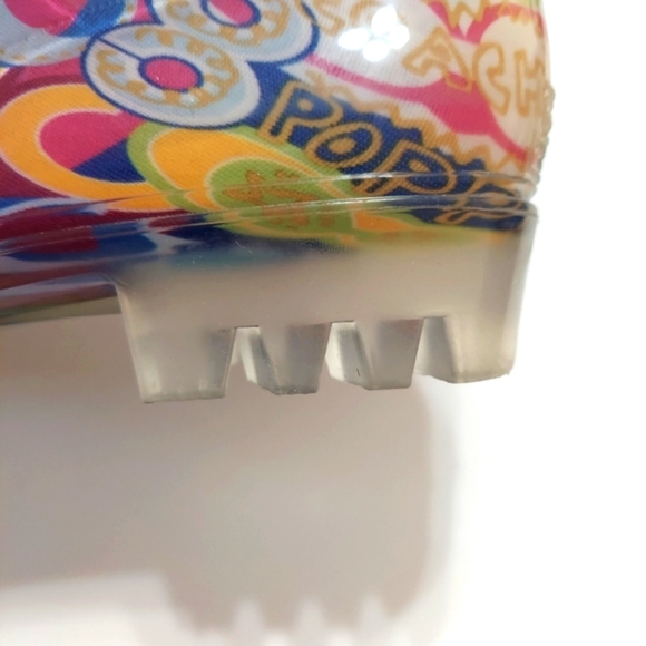 NWOT Coach Pixy Poppy Multi Color Size 7M Rain Boots In Box - Picture 9 of 16